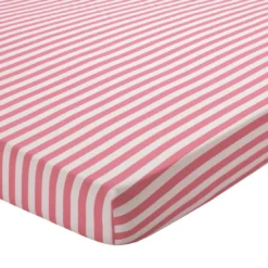 BecquetDrap housse en coton rose bonbon à rayures - ANDERSON