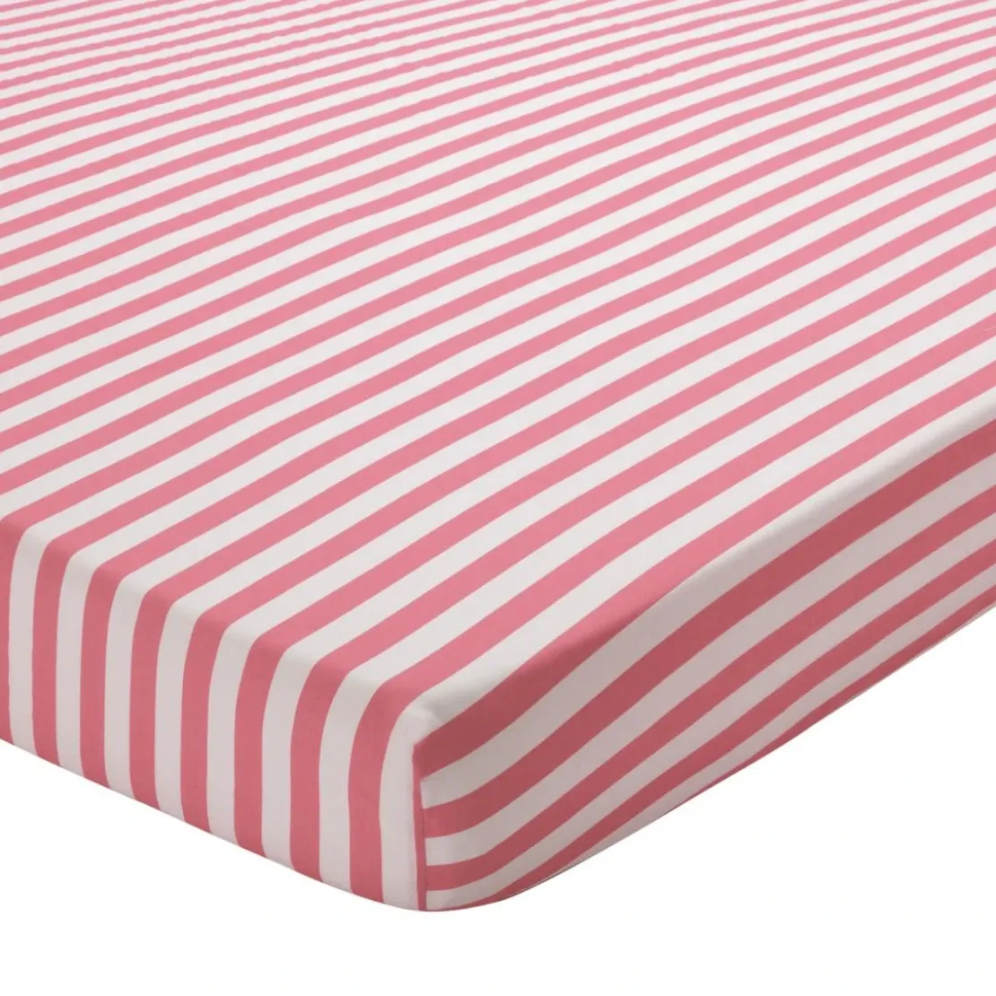 BecquetDrap housse en coton rose bonbon à rayures - ANDERSON