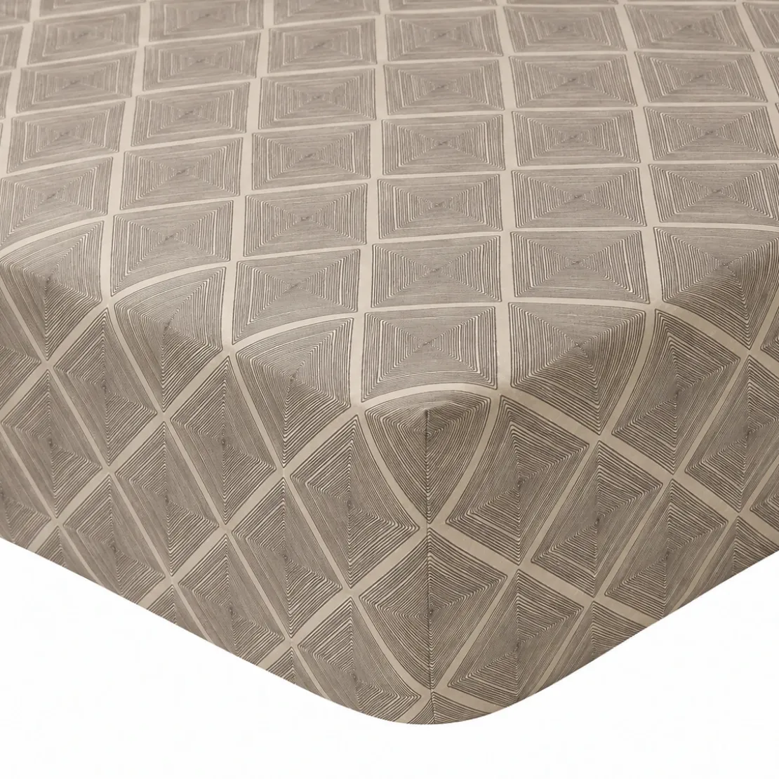 BecquetDrap-housse en coton taupe - ILE DE CANDIE