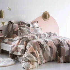BecquetDrap-housse en coton taupe - CURVES
