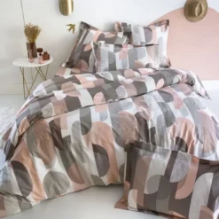 BecquetDrap-housse en coton taupe - CURVES