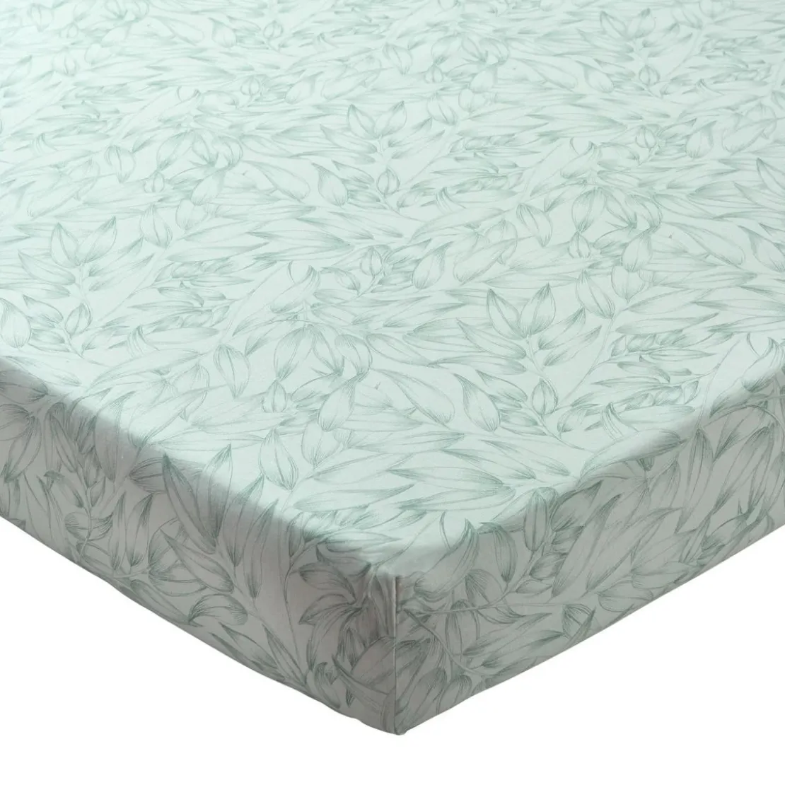 BecquetDrap housse en coton vert d'eau - LEANE