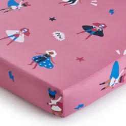 BecquetDrap housse enfant en coton rose - GIRL POWER