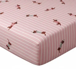 BecquetDrap-housse enfant en coton rose vieux rose - CHIEN CHIC