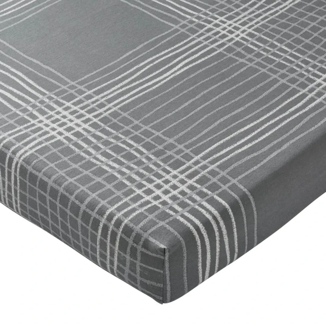 BecquetDrap-housse en flanelle gris - NOA