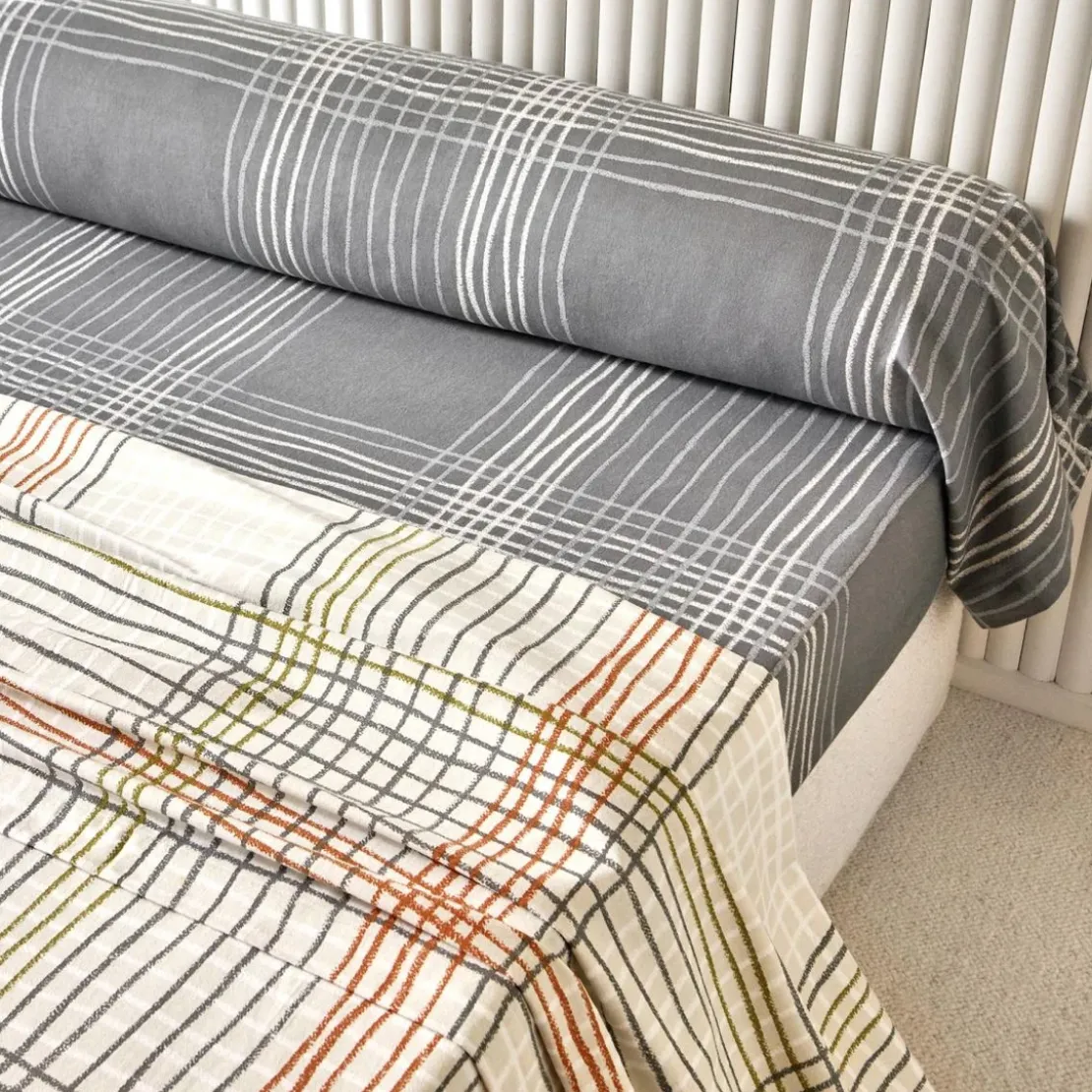 BecquetDrap-housse en flanelle gris - NOA