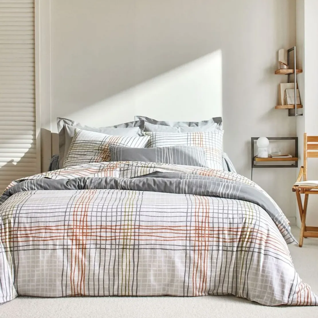 BecquetDrap-housse en flanelle gris - NOA