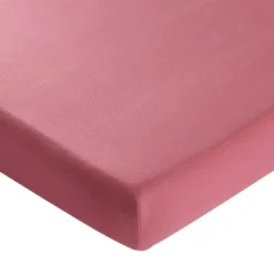 BecquetDrap-housse en flanelle unie Rose