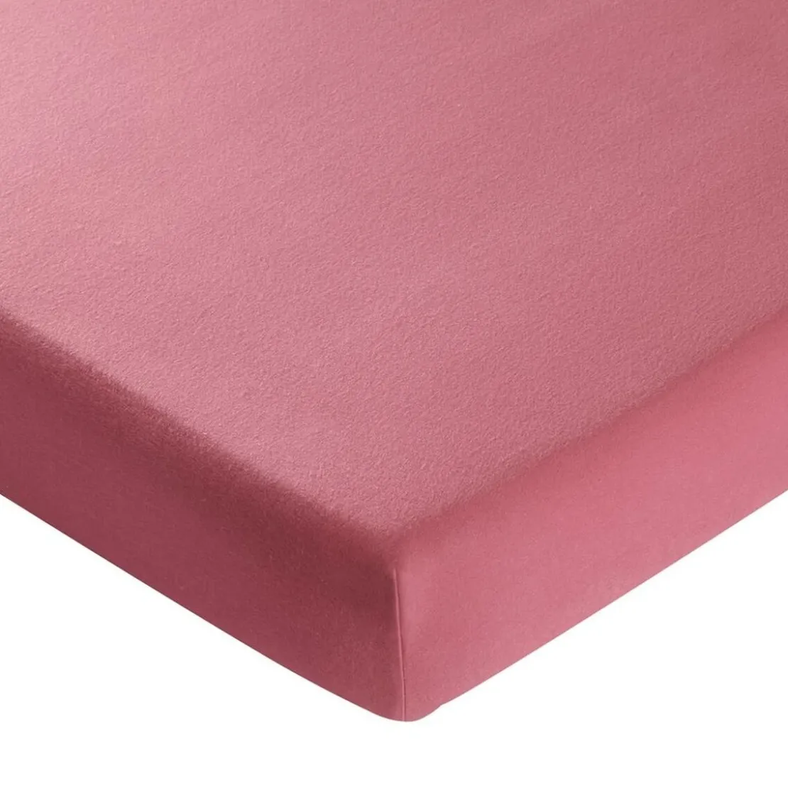 BecquetDrap-housse en flanelle unie Rose
