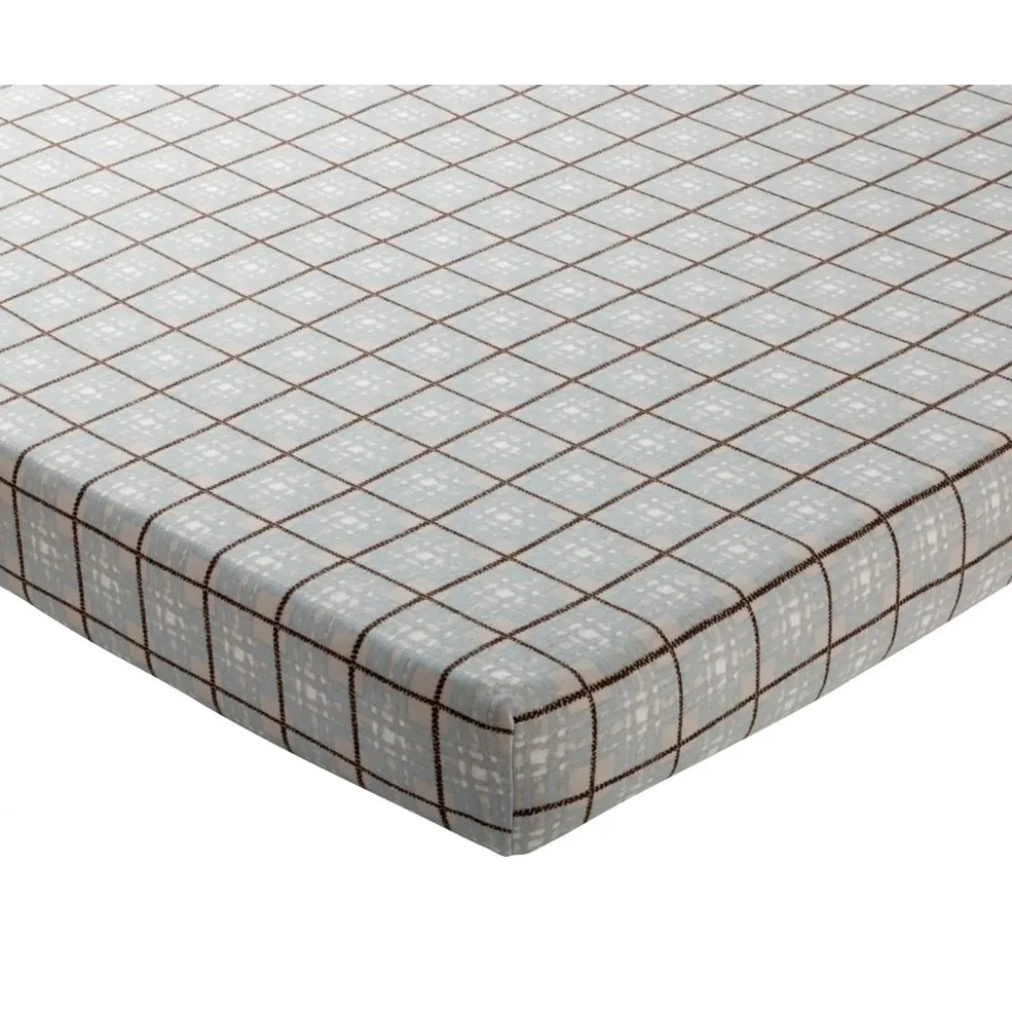 BecquetDrap-housse en flanelle de coton gris - MONTAGNARD