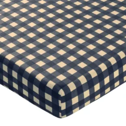 BecquetDrap housse en gaze de coton bleu -VICHY