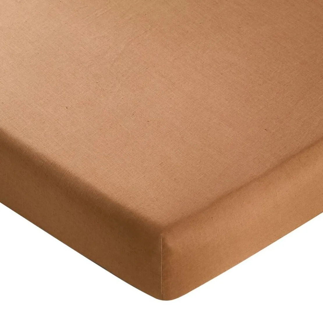 BecquetDrap Housse en lin uni Lauréat Caramel