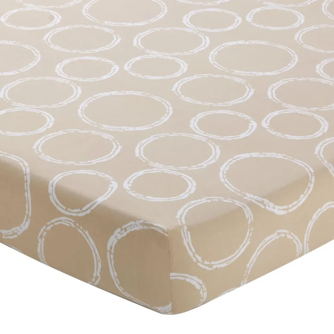 BecquetDrap-housse en polycoton beige - EXPRESSO POLYCOTON