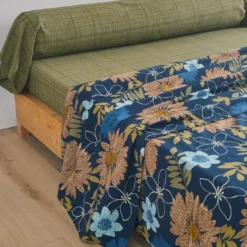BecquetDrap housse en polycoton vert kaki - FLOW BLEU
