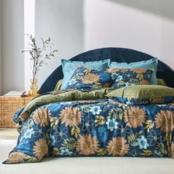 BecquetDrap housse en polycoton vert kaki - FLOW BLEU