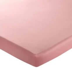 BecquetDrap-housse en satin de coton rose poudré - SUZANNA