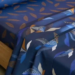 BecquetDrap housse en satin de coton bleu marine - AUGUSTIN
