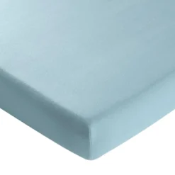 BecquetDrap Housse Flanelle Bleu Glacé Uni