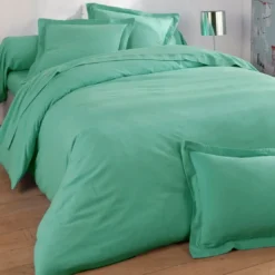 BecquetDrap housse FLANELLE UNI - vert jade