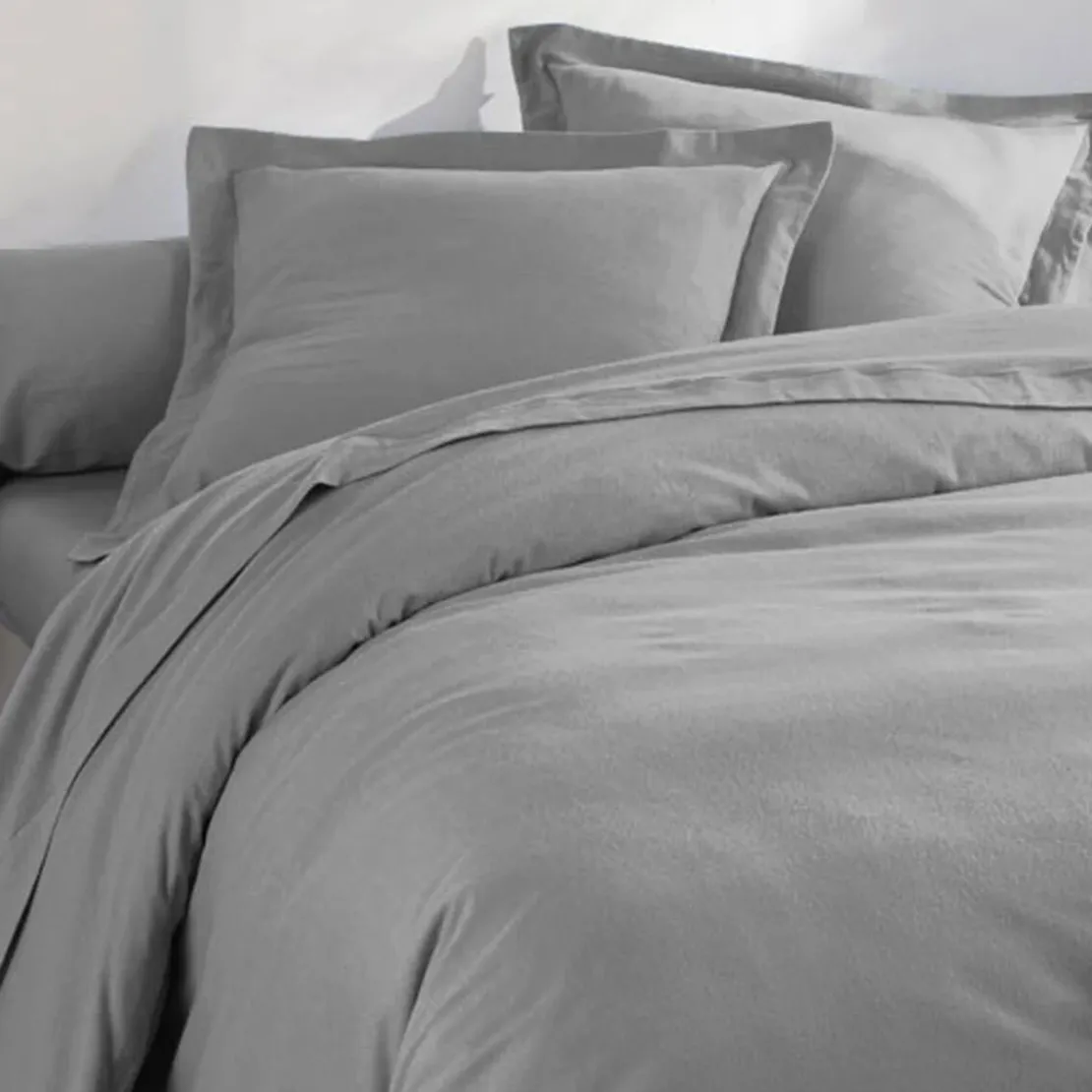 BecquetDrap housse FLANELLE UNI - gris galet