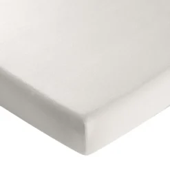 BecquetDrap housse FLANELLE UNI - Blanc Craie