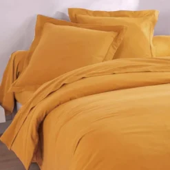 BecquetDrap housse FLANELLE UNI - jaune soleil