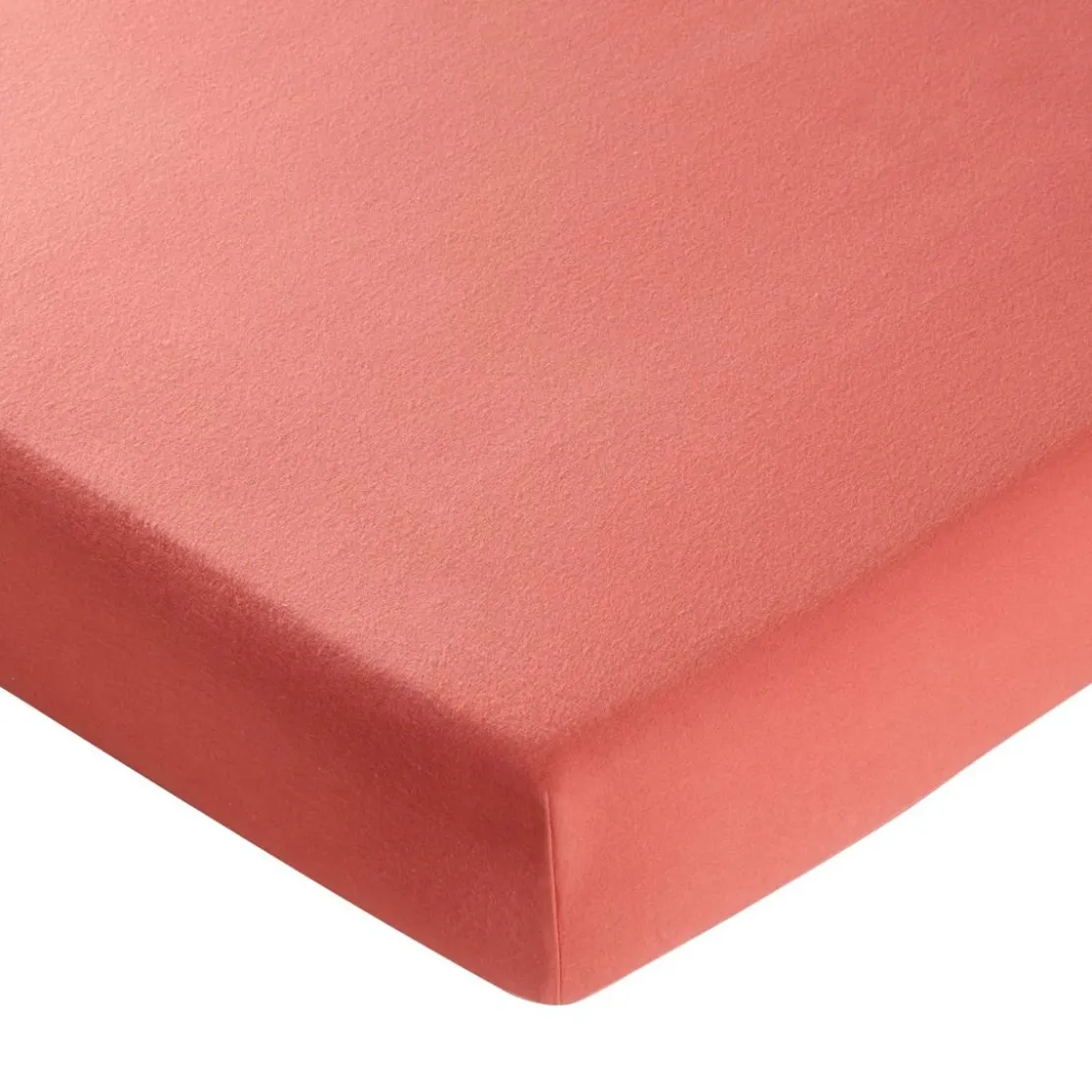 BecquetDrap housse FLANELLE UNI - terracotta