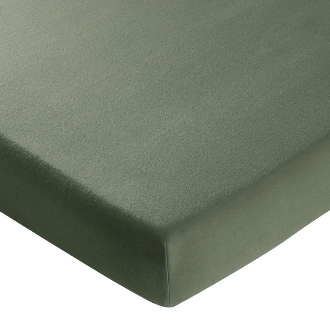BecquetDrap housse FLANELLE UNI - vert kaki