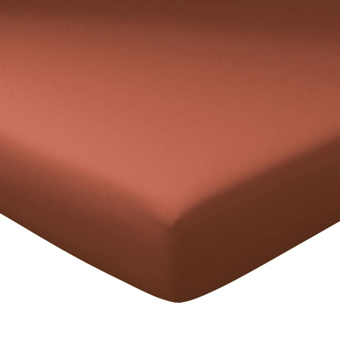 BecquetDrap housse grand bonnet FLANELLE UNI - terracotta