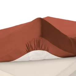 BecquetDrap housse grand bonnet FLANELLE UNI - terracotta