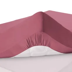 BecquetDrap housse grand bonnet FLANELLE UNI - rose Framboise