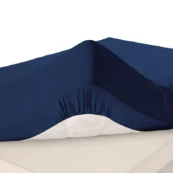 BecquetDrap housse grand bonnet uni FLANELLE UNI - bleu encre