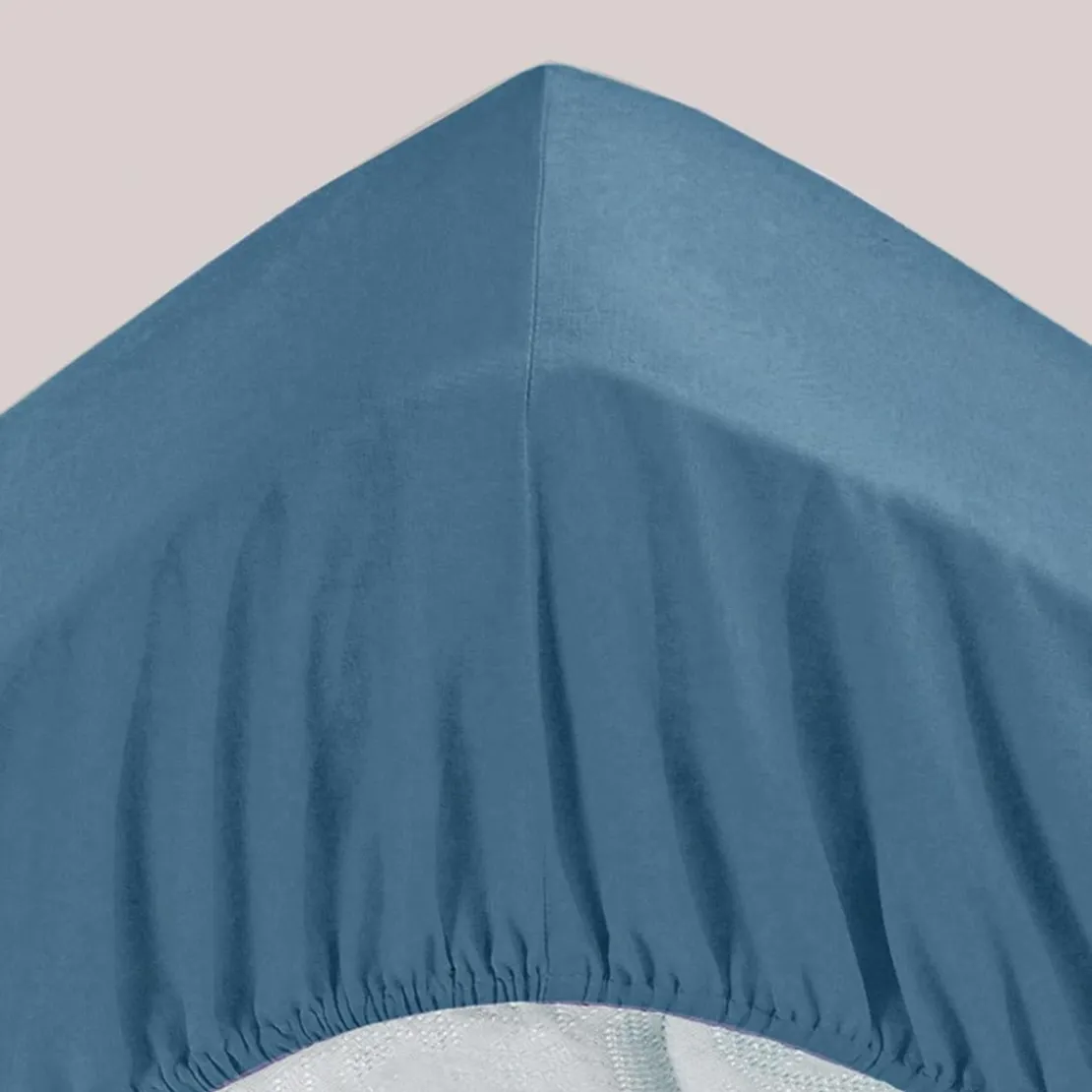 BecquetDrap-housse Grand Bonnet en Jersey de coton bleu océan