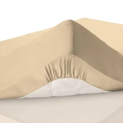 BecquetDrap housse grand bonnet 32 cm FLANELLE UNI - beige