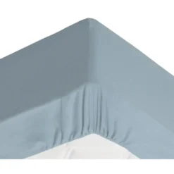 BecquetDrap-housse Grands Bonnets 32 cm bleu en flanelle