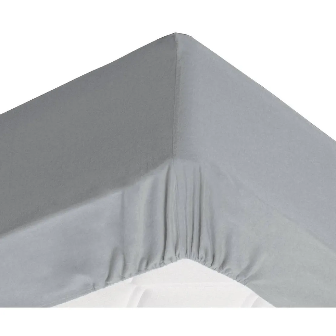 BecquetDrap-housse Grands Bonnets 32 cm gris en flanelle