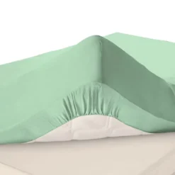 BecquetDrap-housse Grands Bonnets 30 cm uni en jersey vert jade