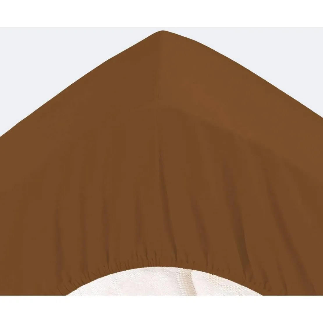 BecquetDrap-housse Grands Bonnets en jersey marron