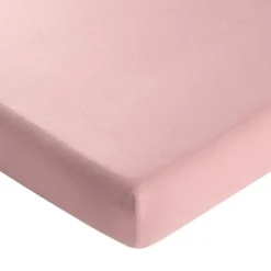 BecquetDrap housse Grands Bonnets 32 cm en FLANELLE UNI Laureat rose poudre