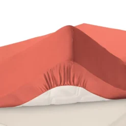 BecquetDrap-housse Grands Bonnets 30 cm en jersey orange poterie