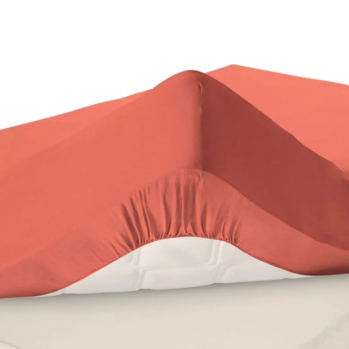 BecquetDrap-housse Grands Bonnets 30 cm en jersey orange poterie