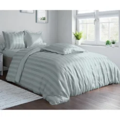 BecquetDrap-housse gris en satin de coton