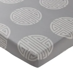 BecquetDrap-housse gris à motif graphique idéogrammes - NIPPON