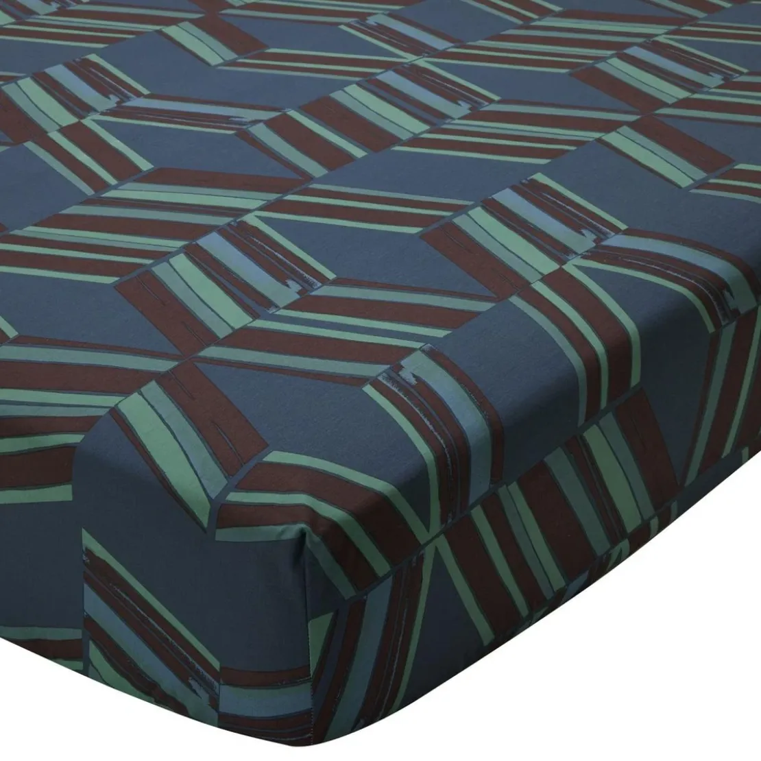 BecquetDrap housse JEUX GRAPHIQUES style chevrons, multicolore