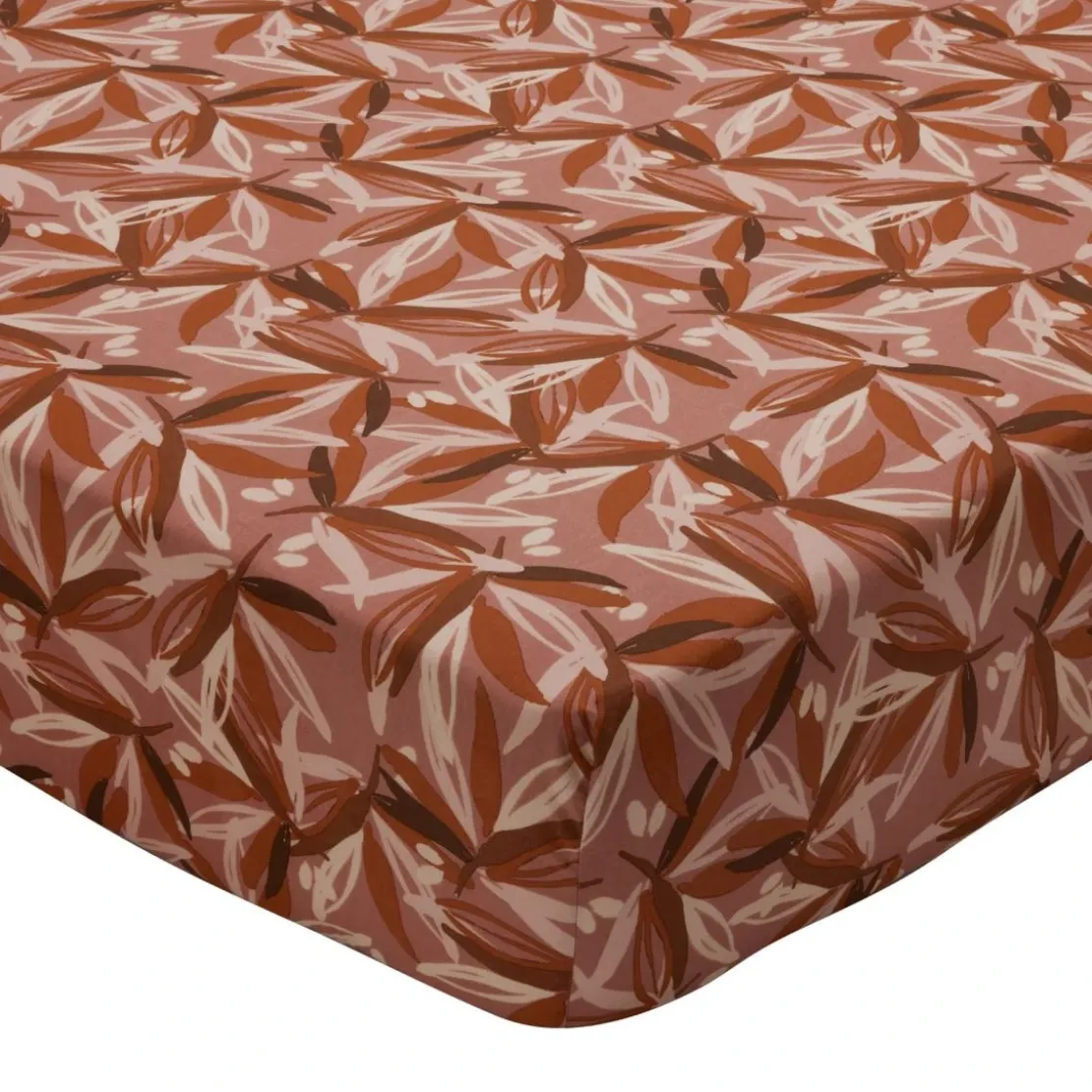 BecquetDrap housse MONDE VEGETAL imprimé feuilles, multicolore