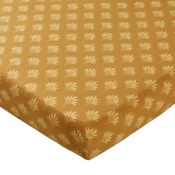 BecquetDrap housse motif fleurs et paons DR. MAGNIFIQUE-jaune