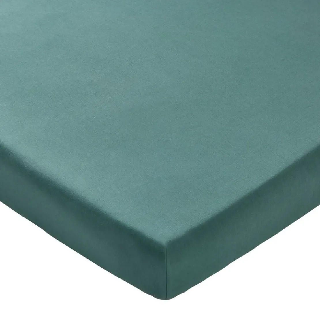BecquetDrap-housse NICOLASen coton bleu vert
