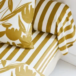 BecquetDrap-housse percale de coton MARTIKA - jaune ocre