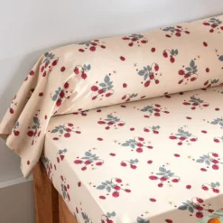 BecquetDrap housse percale de coton CROQUER écru