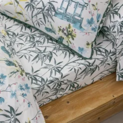 BecquetDrap housse percale de coton HANOI blanc